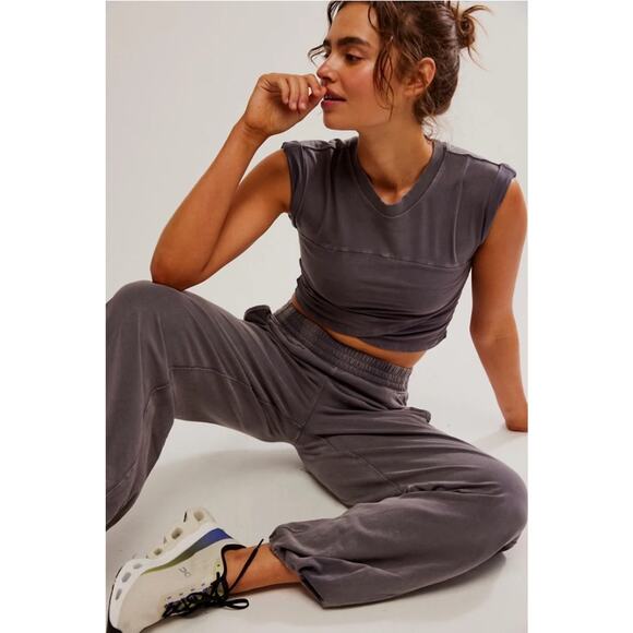 FP Movement Women's Hot Shot Crossover 2-Piece Set Gunmetal color - Picture 3 of 6